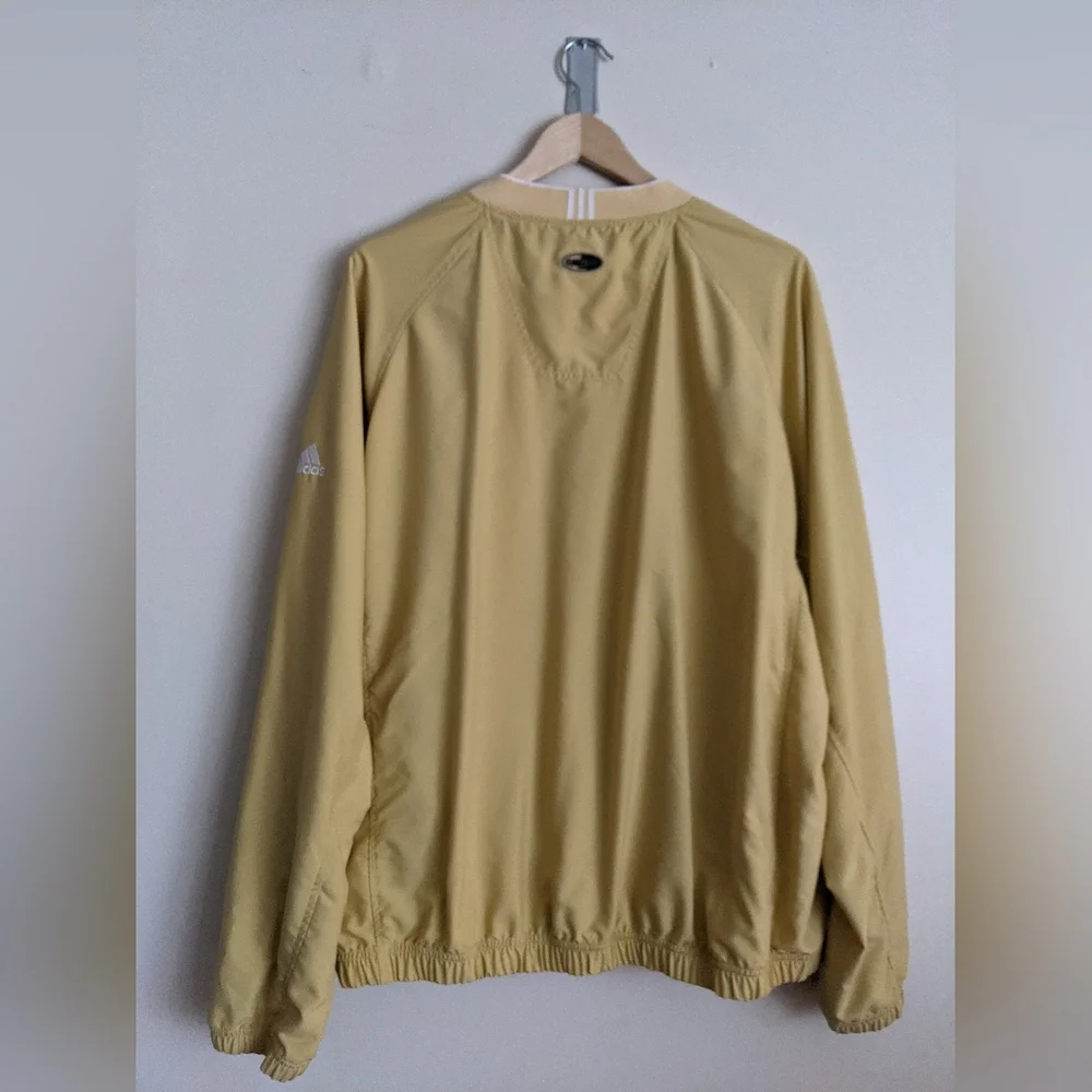 Adidas Wind Shirt Men's Yellow Climaproof Pullover Jacket Windbreaker L
